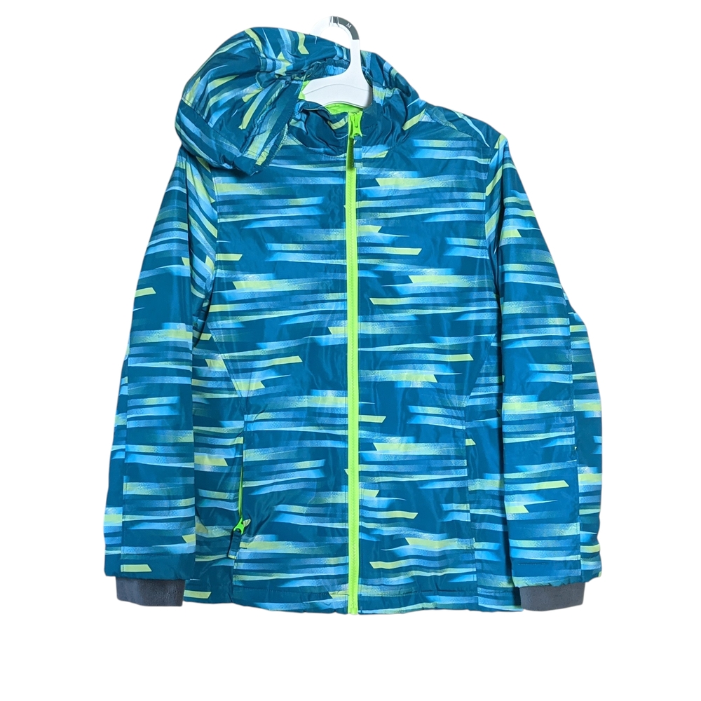 Like New Lands' End Boys Insulated Winter Jacket Size L 10-12